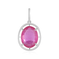 Colgante en platino con Zafiro rosa de Madagascar