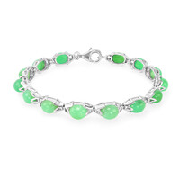 Brazalete en plata con Crisoprasa imperial