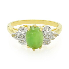 Anillo en plata con Crisoprasa imperial