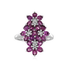 Anillo en plata con Rodolita