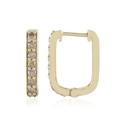 Pendientes en oro con Diamante champán SI1