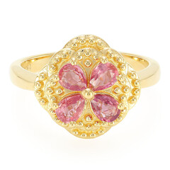 Anillo en oro con Zafiro Padparascha no calentado (AMAYANI)