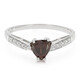Anillo en plata con Zircón rojo