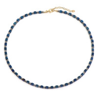 Collar en plata con Hematita azul