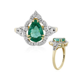 Anillo en oro con Esmeralda de Zambia AAA (D'vyere)