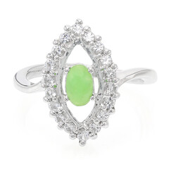 Anillo en plata con Crisoprasa imperial