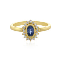 Anillo en plata con Zafiro azul