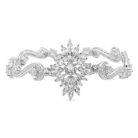 Brazalete en plata con Topacio blanco