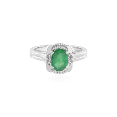 Anillo en plata con Esmeralda de Zambia