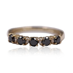 Anillo en oro con Diamante negro