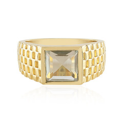 Anillo de hombre en plata con Amatista verde