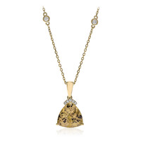 Collar en oro con Turmalina neón del Congo (CIRARI)