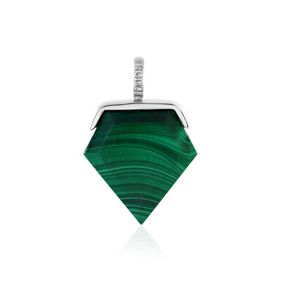 Colgante en plata con Malaquita (MONOSONO COLLECTION)
