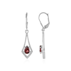 Pendientes en plata con Granate de Mozambique