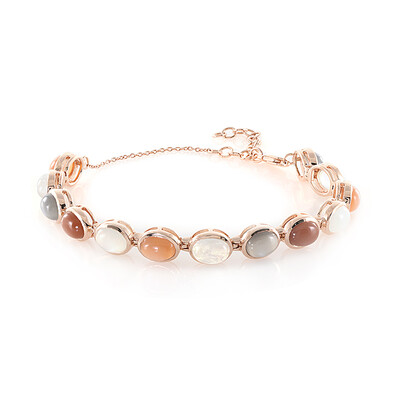 Brazalete en plata con Piedra de Luna blanca (KM by Juwelo)