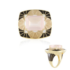 Anillo en plata con Cuarzo rosa (Adela Silber)