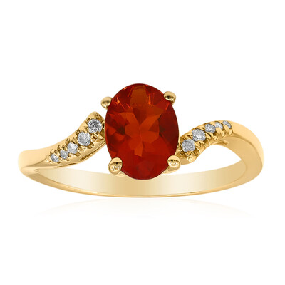 Anillo en oro con Ópalo de fuego de México (CIRARI)