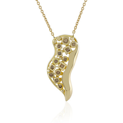 Collar en oro con Diamante champán I2 (de Melo)