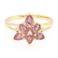 Anillo en oro con Zafiro Padparascha no calentado (AMAYANI)
