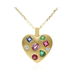 Collar en oro con Zafiro rosado (Adela Gold)