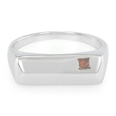 Anillo de hombre en plata con Diamante fantasía