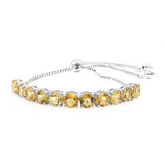 Brazalete en plata con Citrino