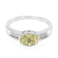 Anillo en plata con Berilo amarillo