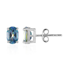Pendientes en plata con Topacio mísitico azul paloma