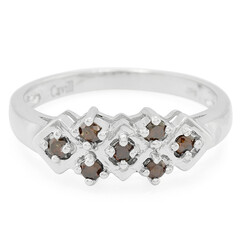 Anillo de hombre en plata con Diamante fantasía