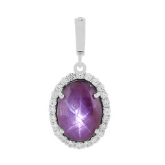 Colgante en plata con Rubí estrella de Channapatna