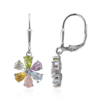 Pendientes en plata con Topacio azul cielo