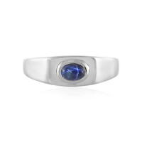 Anillo en plata con Zafiro estrella azul