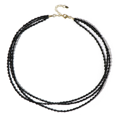 Collar en plata con Espinela negra