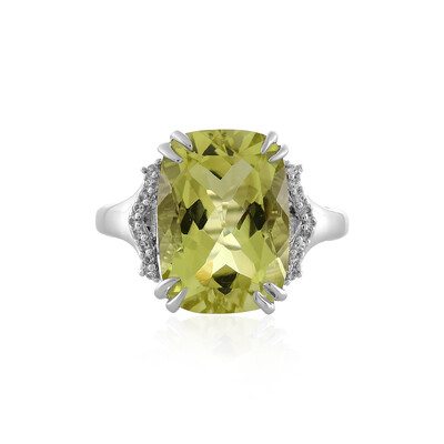 Anillo en plata con Quarzo limón