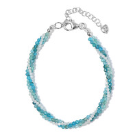 Brazalete en plata con Apatita azul
