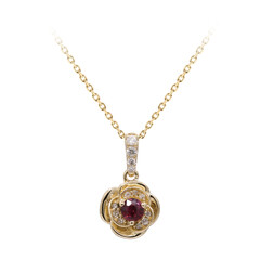 Collar en oro con Rubí de Mozambique AAA (CIRARI)