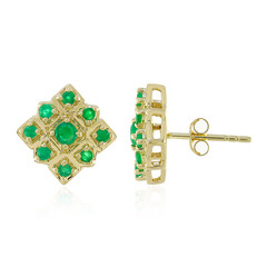 Pendientes en oro con Esmeralda de Brasil (Adela Gold)