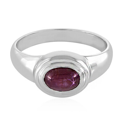 Anillo en plata con Rubí estrella de Channapatna