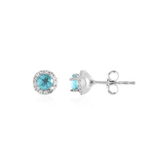 Pendientes en plata con Apatita azul