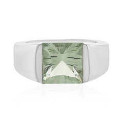 Anillo en plata con Amatista verde