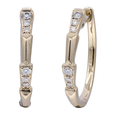 Pendientes en oro con Diamante I1 (H)  (CIRARI)
