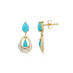 Pendientes en plata con Turquesa bella durmiente