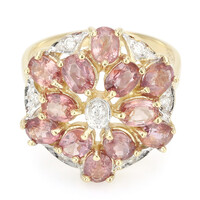 Anillo en oro con Zafiro Padparascha no calentado (AMAYANI)