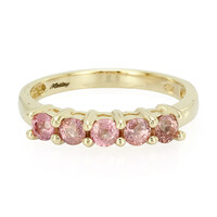 Anillo en oro con Zafiro Padparascha no calentado