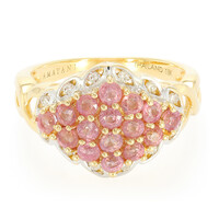 Anillo en oro con Zafiro Padparascha no calentado (AMAYANI)