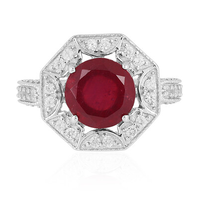 Anillo en plata con Rubí de Madagascar