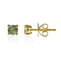 Pendientes en oro con Diáspora de color cambiante (Tenner Diniz)