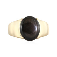 Anillo en oro con Zafiro estrella negra