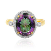 Anillo en plata con Topacio Místico