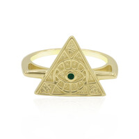 Anillo en plata con Esmeralda de Brasil
